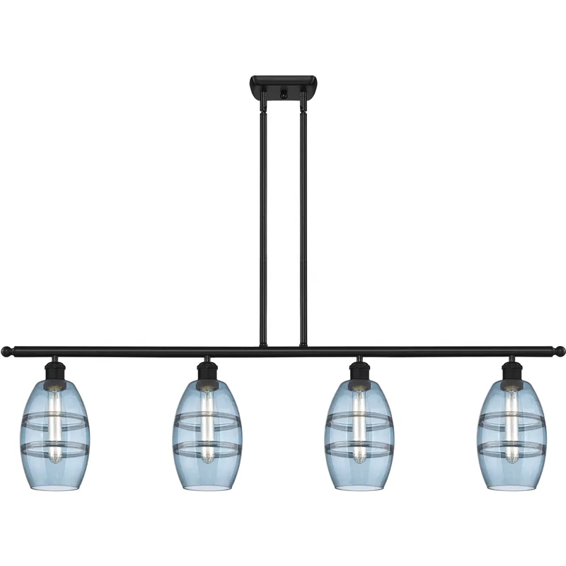 Ballston Vaz 4 Light 48 inch Matte Black Stem Hung Island Light Ceiling Light