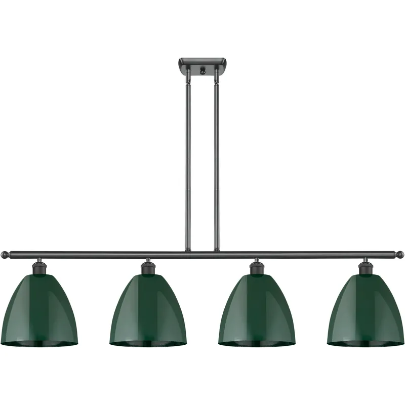 Ballston Plymouth Dome LED 48 inch Matte Black Island Light Ceiling Light in Matte Green