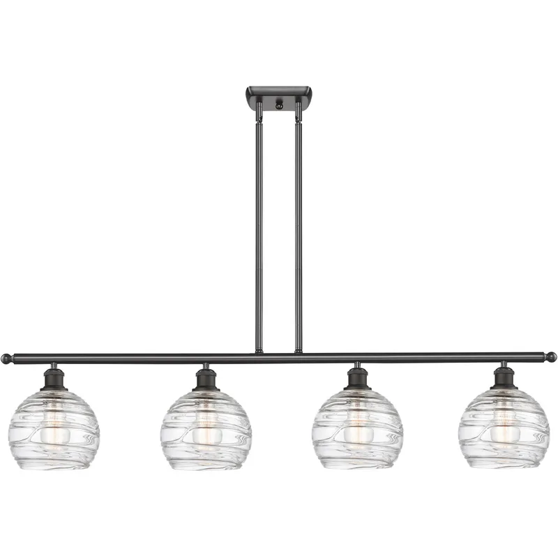 Ballston Deco Swirl LED 48 inch Oil Rubbed Bronze Island Light Ceiling Light, Ballston