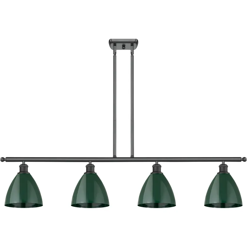 Ballston Plymouth Dome LED 48 inch Matte Black Island Light Ceiling Light in Matte Green