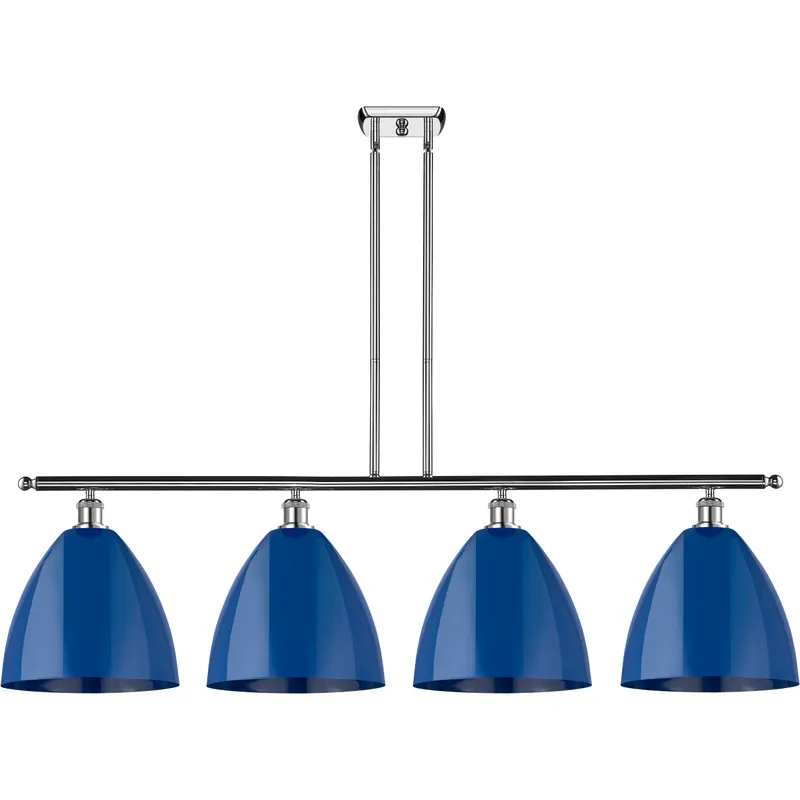Ballston Plymouth Dome LED 50.25 inch Polished Chrome Island Light Ceiling Light in Matte Blue