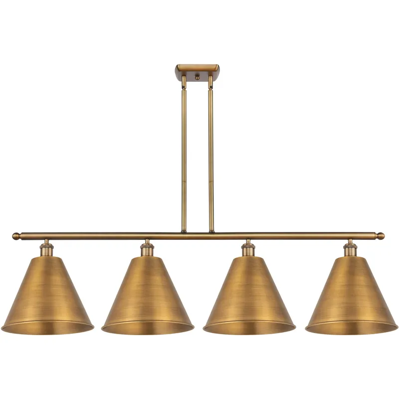 Ballston Cone LED 50.25 inch Brushed Brass Island Light Ceiling Light