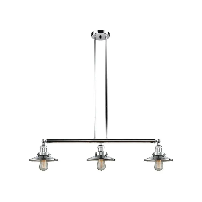 Franklin Restoration Railroad LED 41 inch Polished Chrome Island Light Ceiling Light, Franklin Restoration
