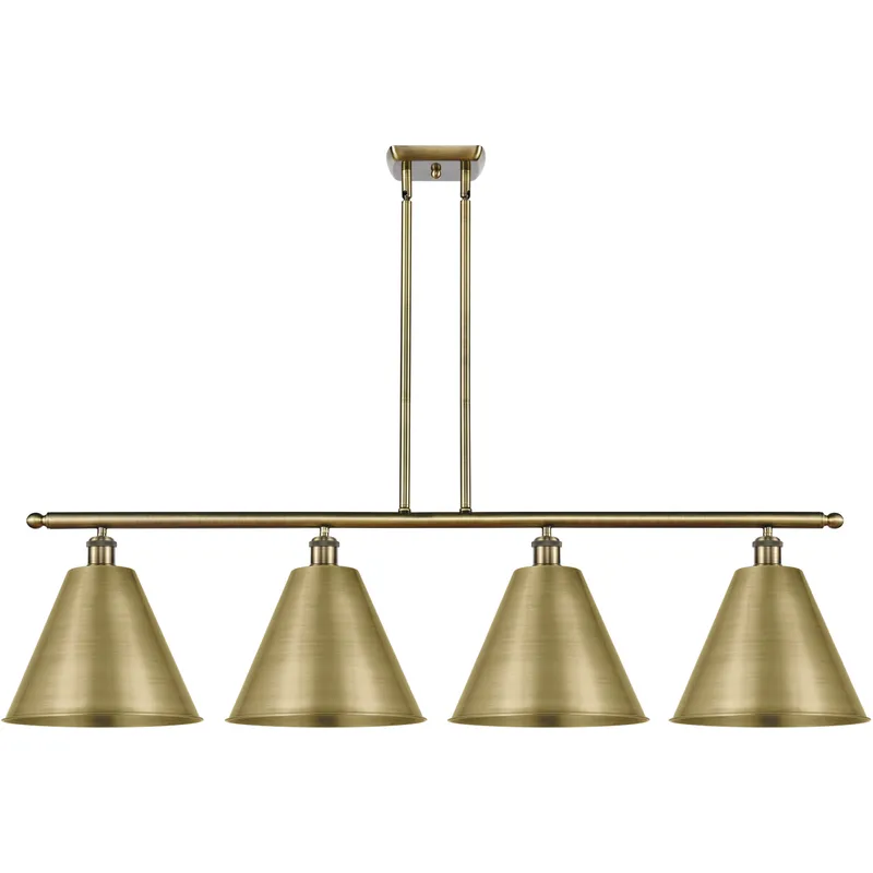 Ballston Cone LED 50.25 inch Antique Brass Island Light Ceiling Light