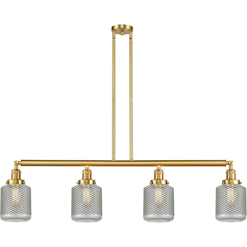 Franklin Restoration Stanton LED 50.63 inch Satin Gold Island Light Ceiling Light, Franklin Restoration