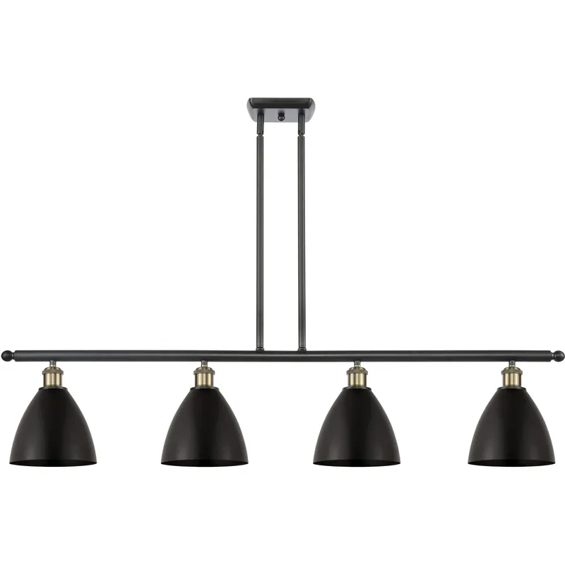 Ballston Dome LED 48 inch Black Antique Brass Island Light Ceiling Light