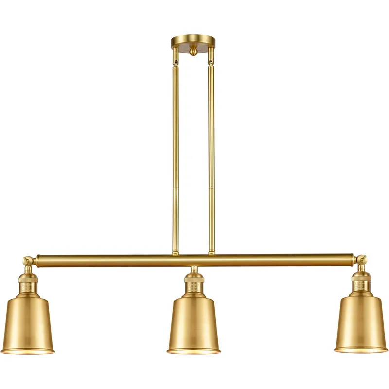 Franklin Restoration Addison LED 38 inch Satin Gold Island Light Ceiling Light, Franklin Restoration