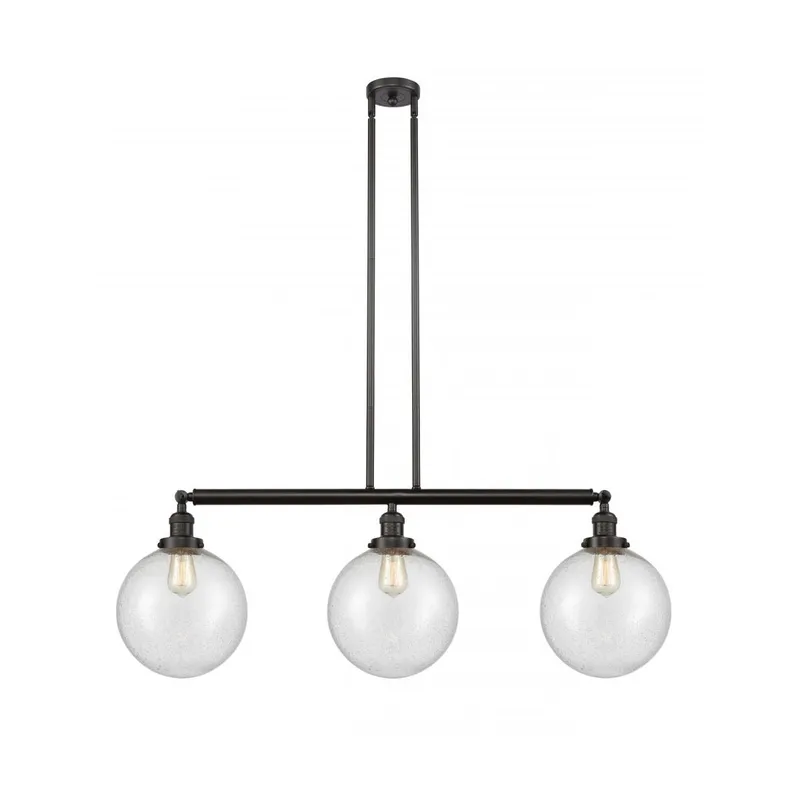 Franklin Restoration X-Large Beacon LED 42 inch Oil Rubbed Bronze Island Light Ceiling Light in Seedy Glass, Franklin Restoration