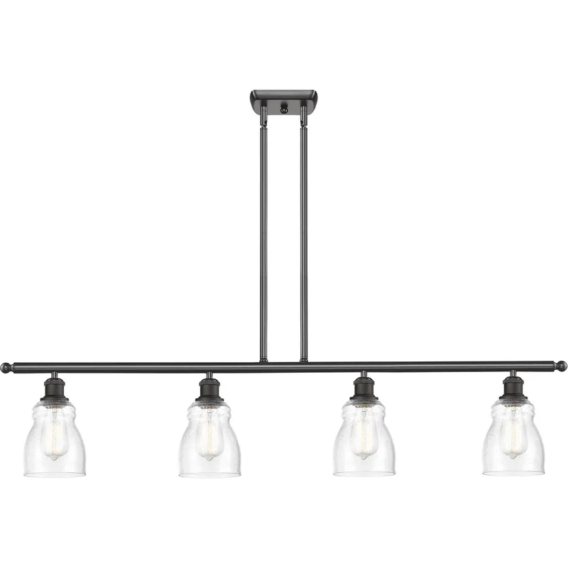 Ballston Ellery LED 48 inch Oil Rubbed Bronze Island Light Ceiling Light in Seedy Glass, Ballston