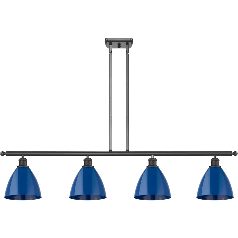 Ballston Plymouth Dome LED 48 inch Oil Rubbed Bronze Island Light Ceiling Light in Matte Blue