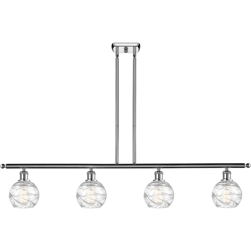 Ballston Small Deco Swirl LED 46 inch Polished Chrome Island Light Ceiling Light, Ballston