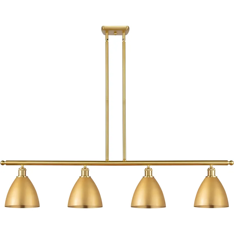 Ballston Dome 4 Light 48 inch Satin Gold Island Light Ceiling Light