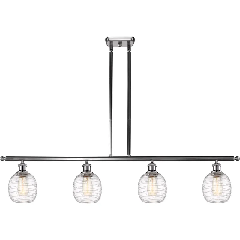 Ballston Belfast 4 Light 48 inch Brushed Satin Nickel Island Light Ceiling Light