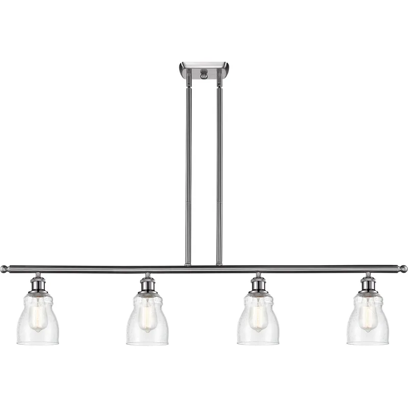 Ballston Ellery LED 48 inch Brushed Satin Nickel Island Light Ceiling Light in Seedy Glass, Ballston