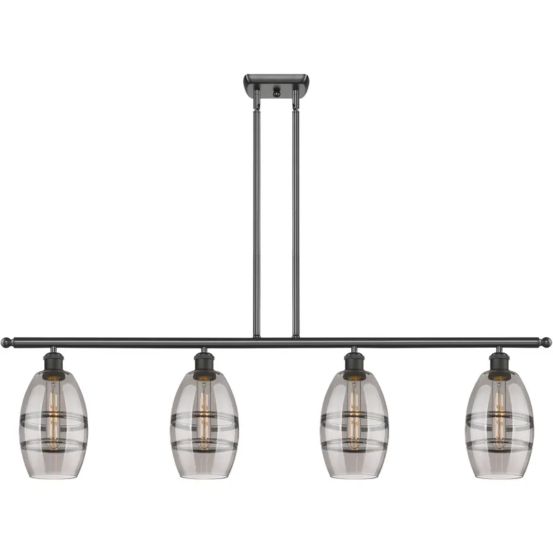 Ballston Vaz 4 Light 48 inch Oil Rubbed Bronze Stem Hung Island Light Ceiling Light