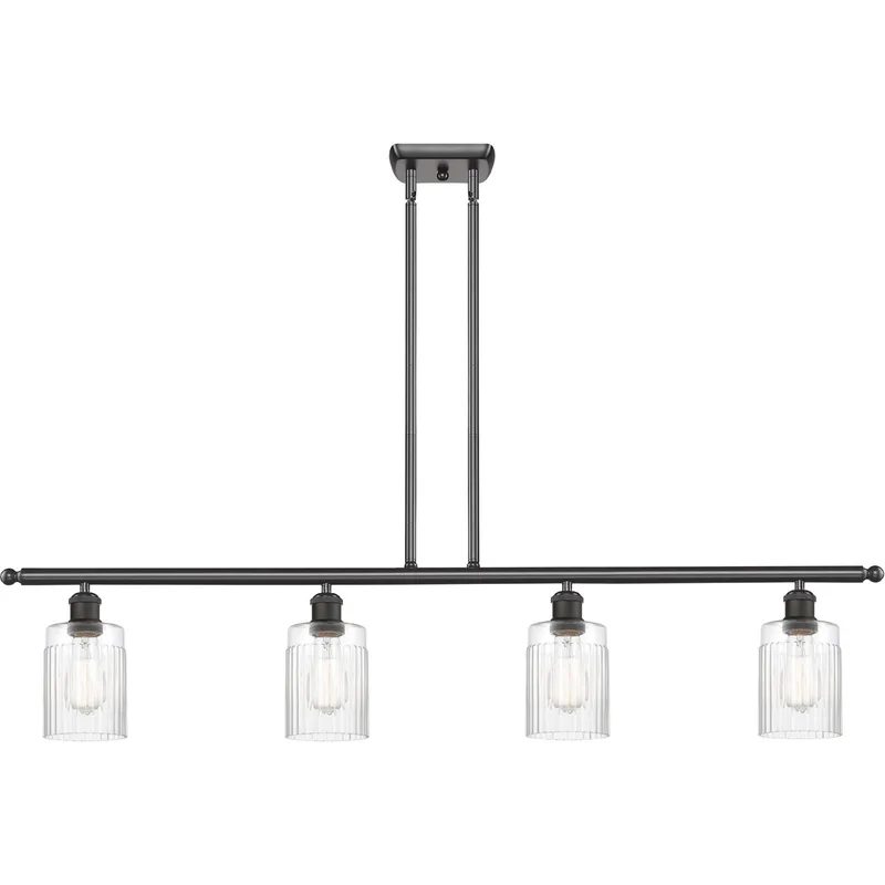 Ballston Hadley LED 48 inch Oil Rubbed Bronze Island Light Ceiling Light in Clear Glass, Ballston