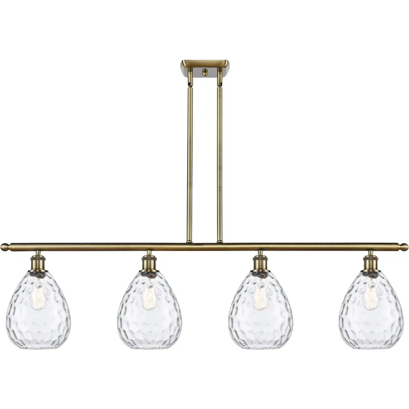 Ballston Large Waverly LED 48 inch Antique Brass Island Light Ceiling Light, Ballston