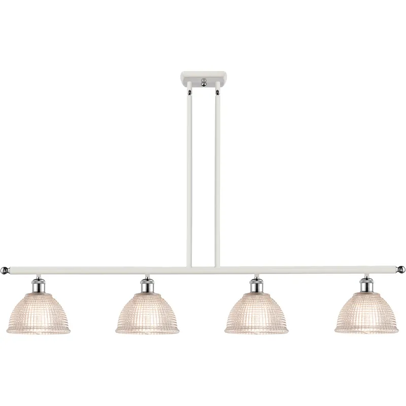 Ballston Arietta LED 48 inch White and Polished Chrome Island Light Ceiling Light, Ballston