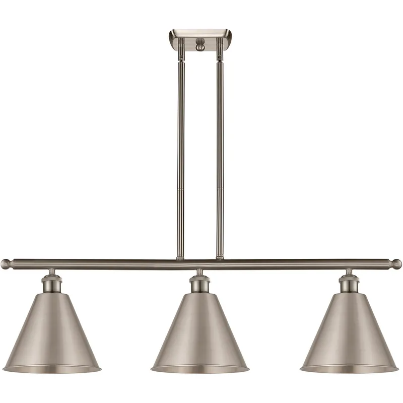 Ballston Cone LED 38.5 inch Brushed Satin Nickel Island Light Ceiling Light