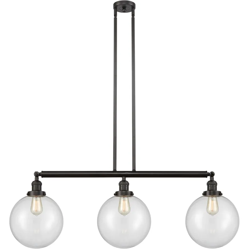 Franklin Restoration X-Large Beacon LED 42 inch Oil Rubbed Bronze Island Light Ceiling Light in Clear Glass, Franklin Restoration