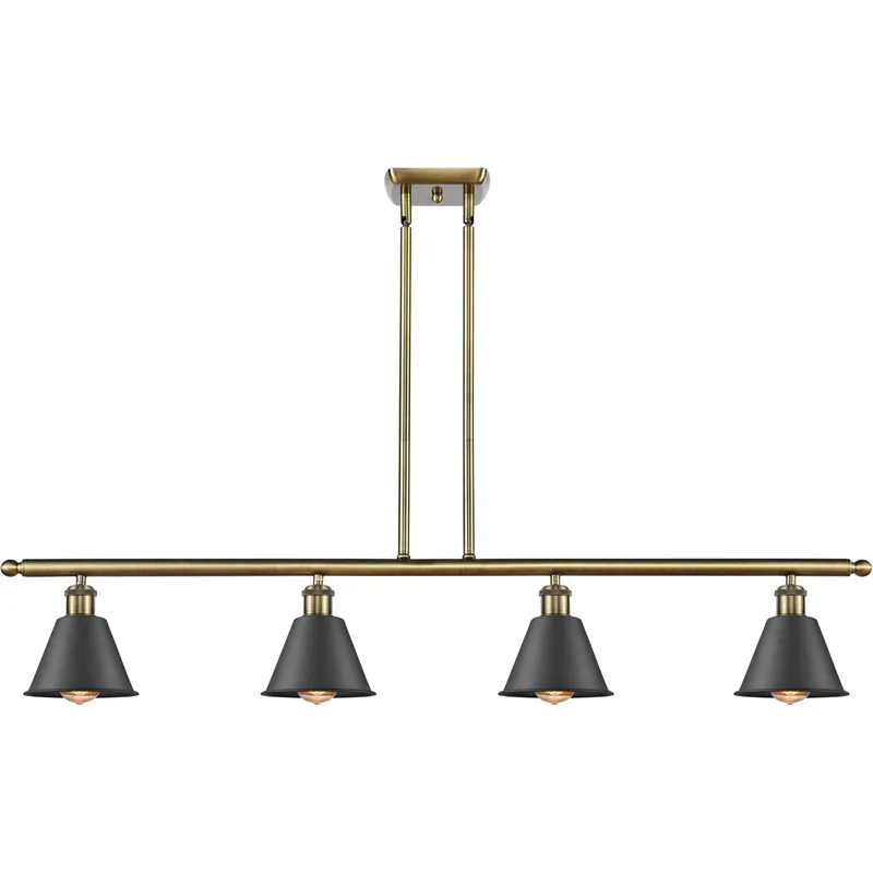 Ballston Smithfield 4 Light 48 inch Antique Brass Island Light Ceiling Light