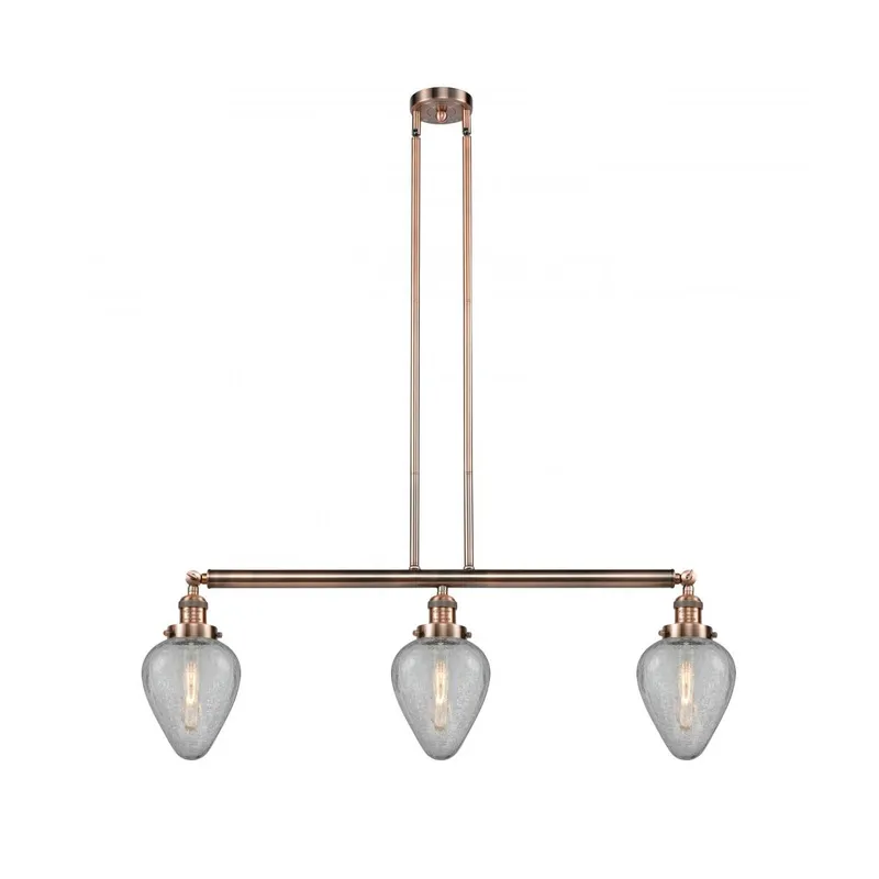 Franklin Restoration Geneseo 3 Light 38 inch Antique Copper Island Light Ceiling Light, Franklin Restoration