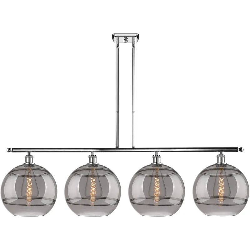 Ballston Rochester 4 Light 50.25 inch Polished Chrome Stem Hung Island Light Ceiling Light