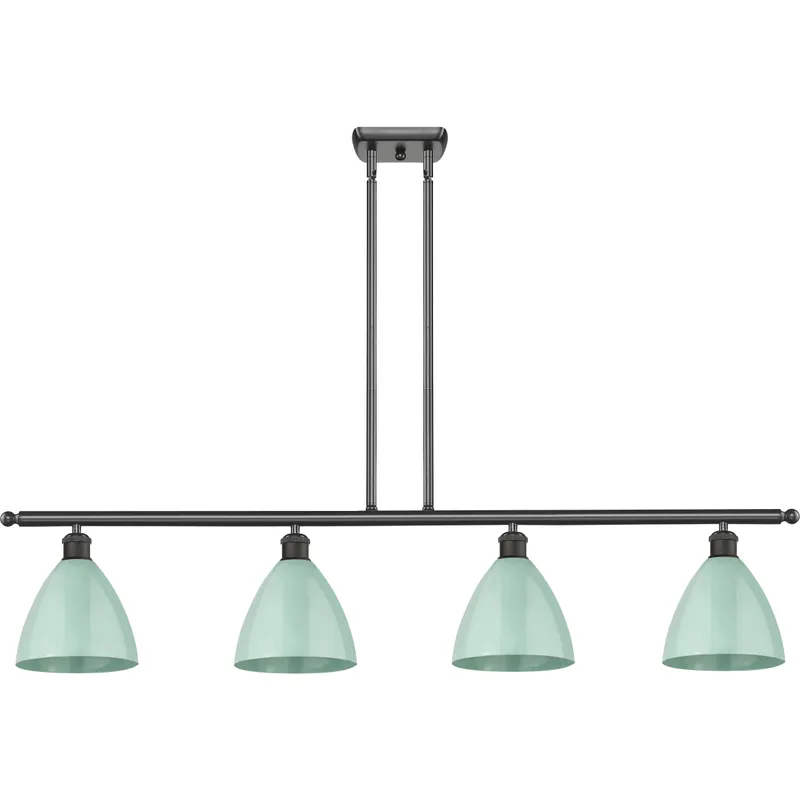 Ballston Plymouth Dome LED 48 inch Oil Rubbed Bronze Island Light Ceiling Light in Matte Seafoam