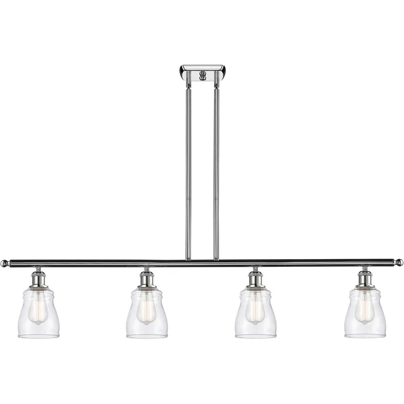 Ballston Ellery LED 48 inch Polished Chrome Island Light Ceiling Light in Clear Glass, Ballston