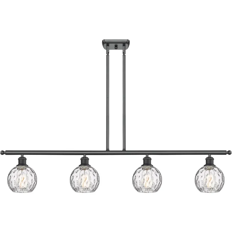 Ballston Athens Water Glass LED 46 inch Matte Black Island Light Ceiling Light