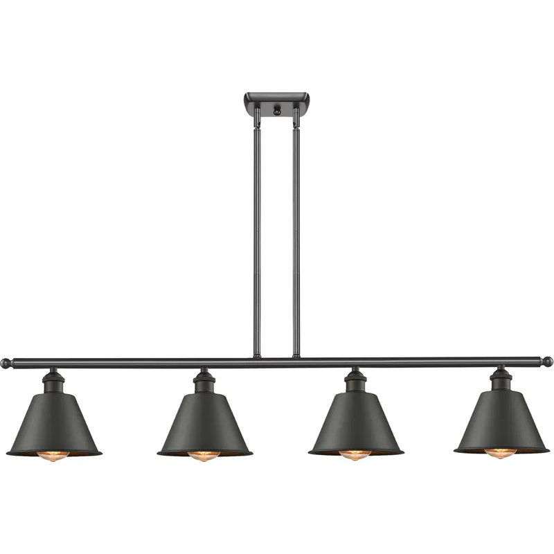 Ballston Smithfield 4 Light 48 inch Antique Brass Island Light Ceiling Light, Ballston