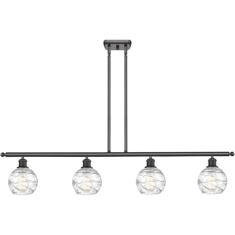 Ballston Small Deco Swirl LED 46 inch Oil Rubbed Bronze Island Light Ceiling Light, Ballston