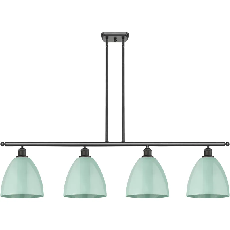 Ballston Plymouth Dome LED 48 inch Oil Rubbed Bronze Island Light Ceiling Light in Matte Seafoam