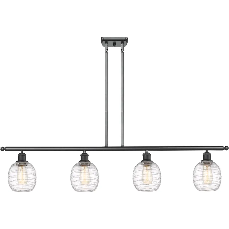 Ballston Belfast 4 Light 48 inch Matte Black Island Light Ceiling Light