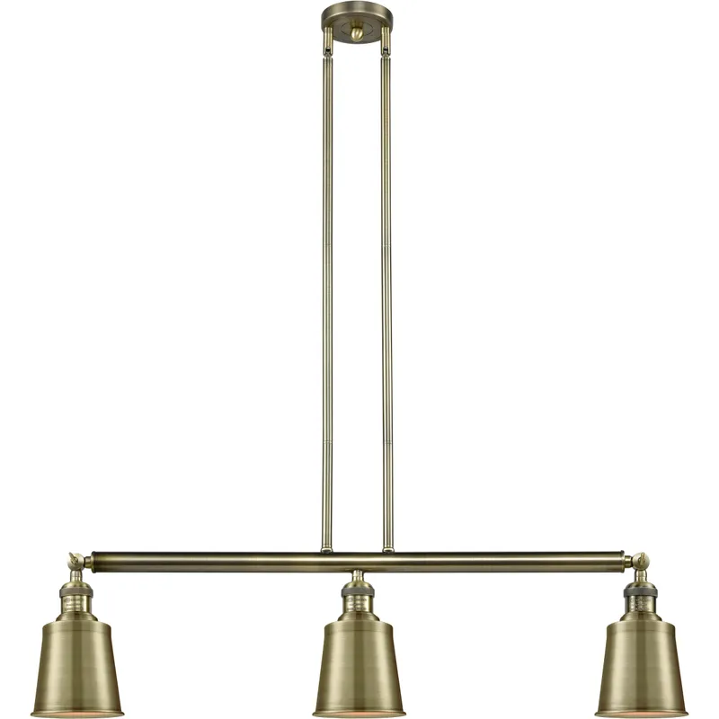 Franklin Restoration Addison LED 38 inch Antique Brass Island Light Ceiling Light, Franklin Restoration