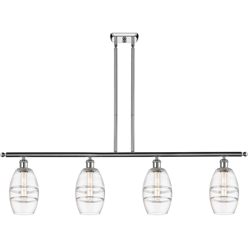 Ballston Vaz 4 Light 48 inch Polished Chrome Stem Hung Island Light Ceiling Light