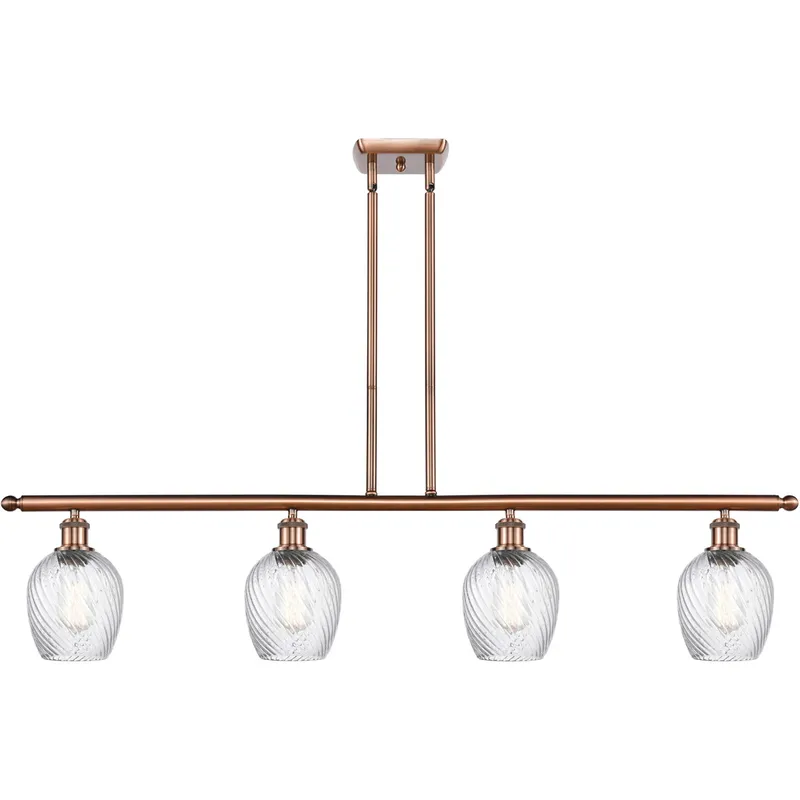 Ballston Salina LED 48 inch Antique Copper Island Light Ceiling Light, Ballston