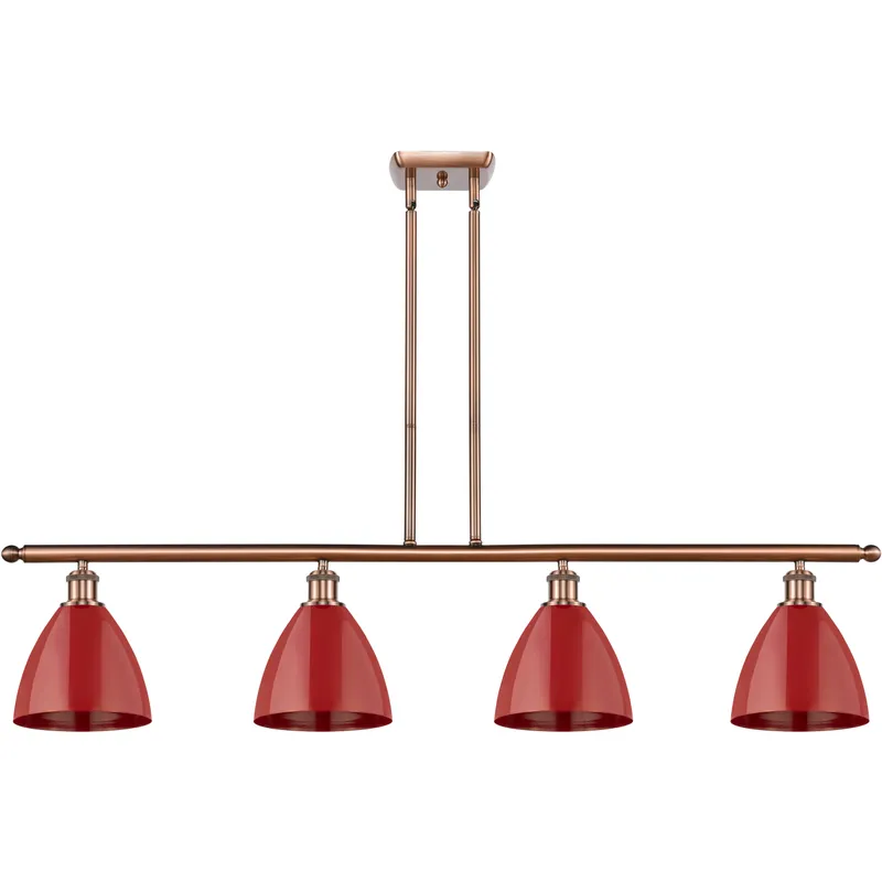 Ballston Plymouth Dome LED 48 inch Antique Copper Island Light Ceiling Light in Matte Red