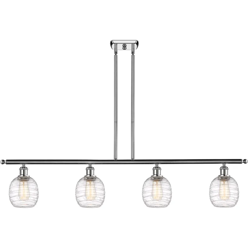 Ballston Belfast 4 Light 48 inch Polished Chrome Island Light Ceiling Light