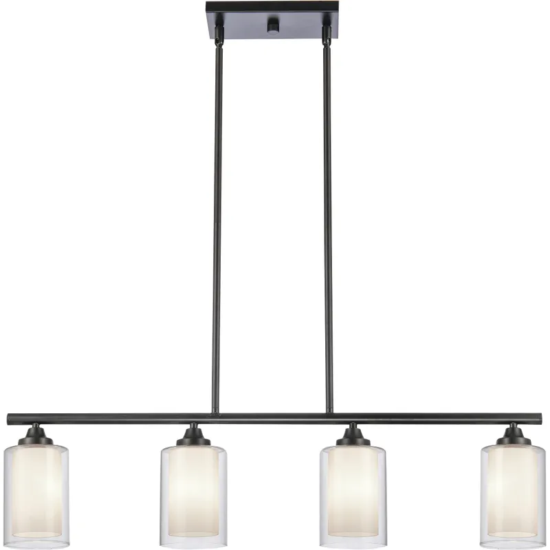 Auralume Fairbank LED 33.63 inch Matte Black Island Light Ceiling Light