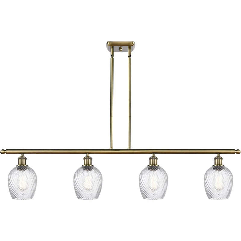 Ballston Salina LED 48 inch Antique Brass Island Light Ceiling Light, Ballston