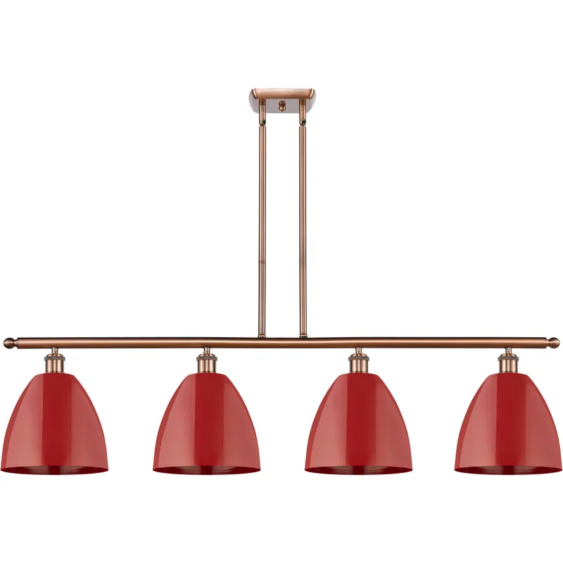 Ballston Plymouth Dome LED 48 inch Antique Copper Island Light Ceiling Light in Matte Red