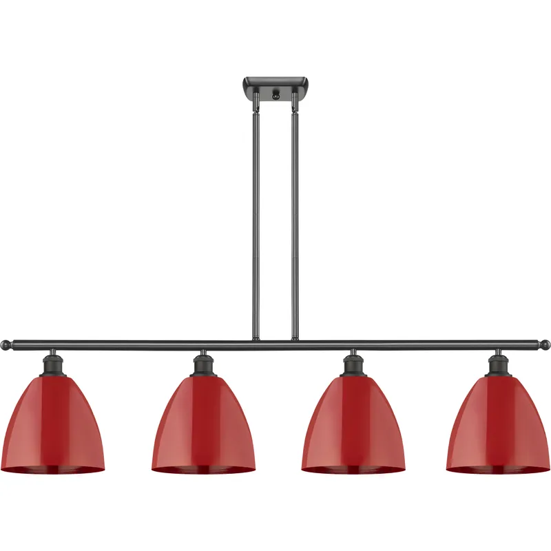 Ballston Plymouth Dome LED 48 inch Oil Rubbed Bronze Island Light Ceiling Light in Matte Red