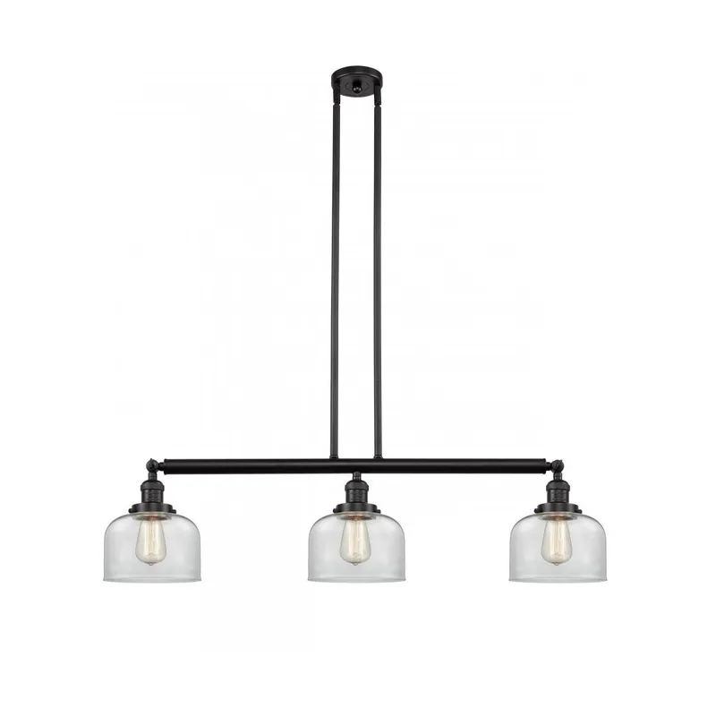 Franklin Restoration Large Bell LED 40.5 inch Oil Rubbed Bronze Island Light Ceiling Light in Clear Glass, Franklin Restoration