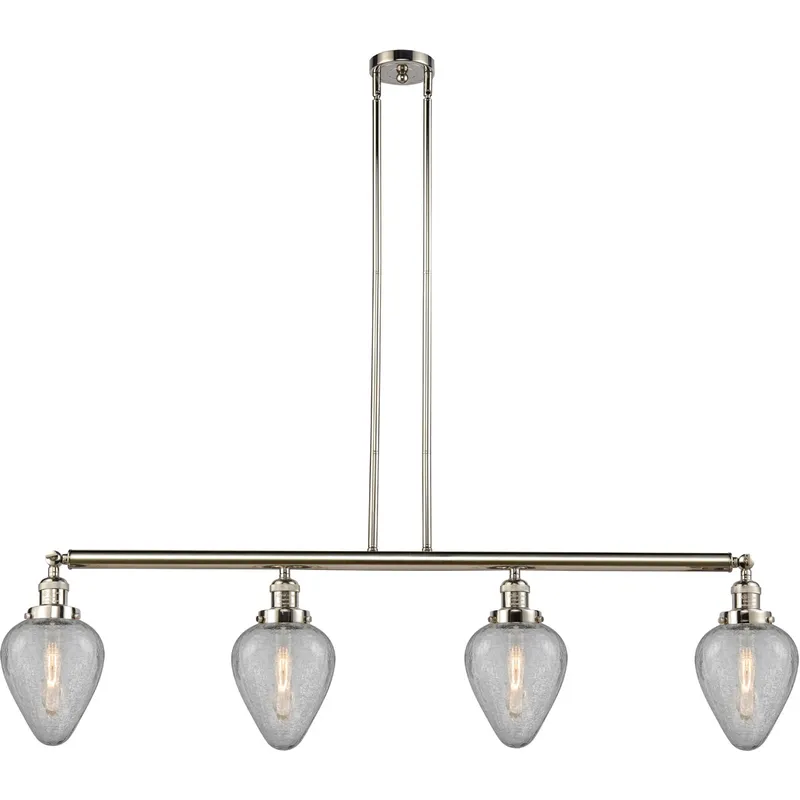 Franklin Restoration Geneseo 4 Light 51.63 inch Polished Nickel Island Light Ceiling Light, Franklin Restoration