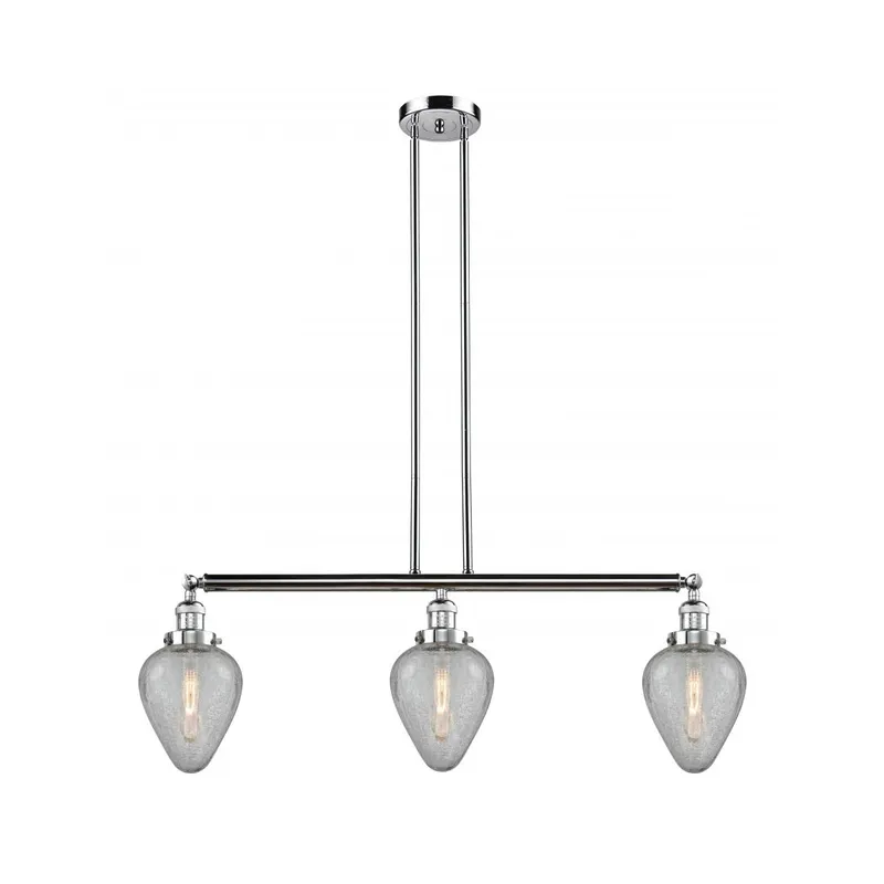 Franklin Restoration Geneseo 3 Light 38 inch Polished Chrome Island Light Ceiling Light, Franklin Restoration