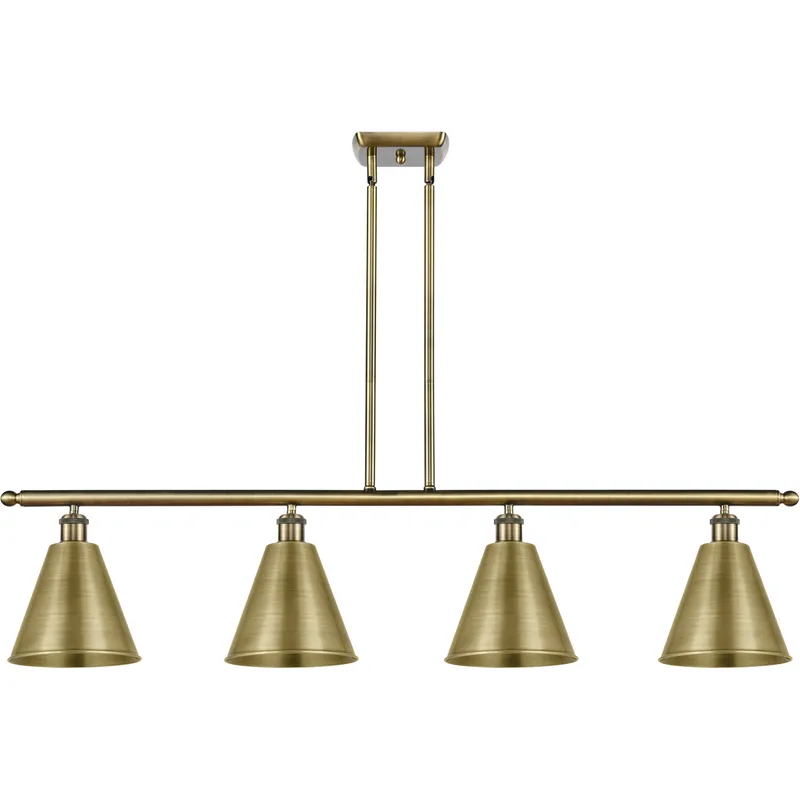 Ballston Cone LED 48 inch Antique Brass Island Light Ceiling Light