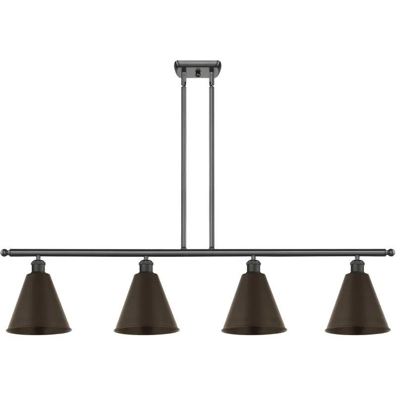 Ballston Cone 4 Light 48 inch Oil Rubbed Bronze Island Light Ceiling Light