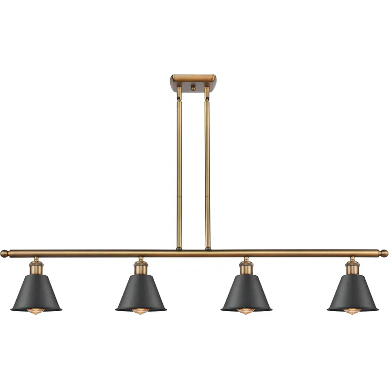 Ballston Smithfield 4 Light 48 inch Brushed Brass Island Light Ceiling Light