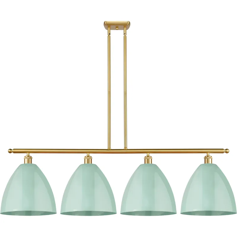 Ballston Plymouth Dome LED 50.25 inch Satin Gold Island Light Ceiling Light in Matte Seafoam